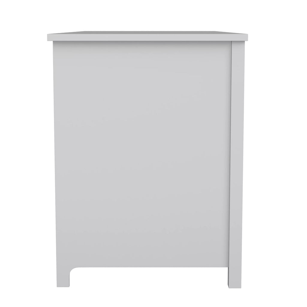 Gray Shaker Style Home Office Desk with Storage E5755