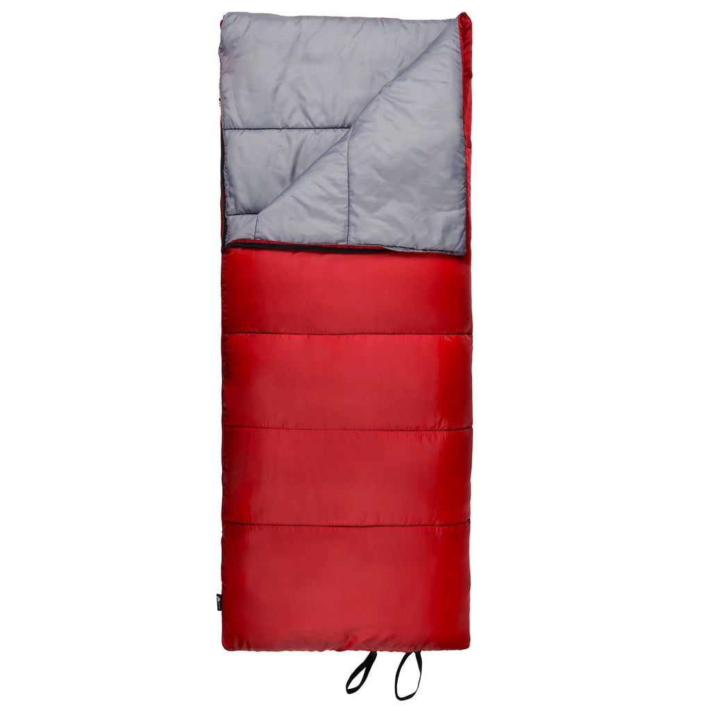 50-Degree Warm Weather Rectangular Sleeping Bag, Red, 33x75 L565712