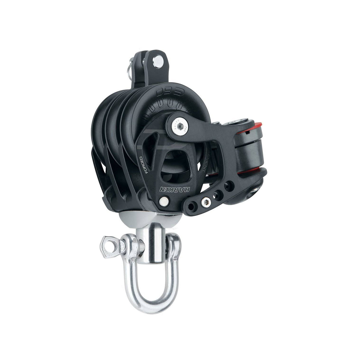 60 mm Aluminum Triple Block with Swivel, Becket, Cam Cleat O593557