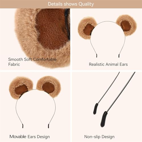 Deer Antler Headband 4 Pack Fluffy Reindeer Antlers H275