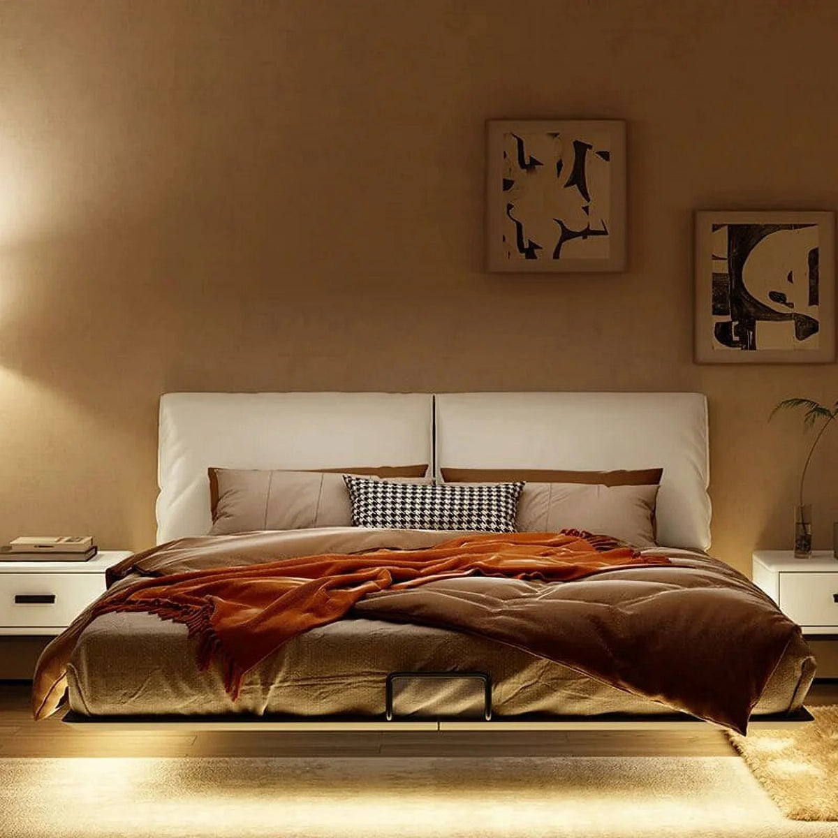Leather Double Bed G13764