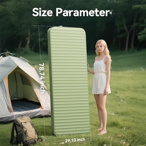 Self Inflating 4" Memory Foam Camping Pad with Built-in Electric Pump N4714