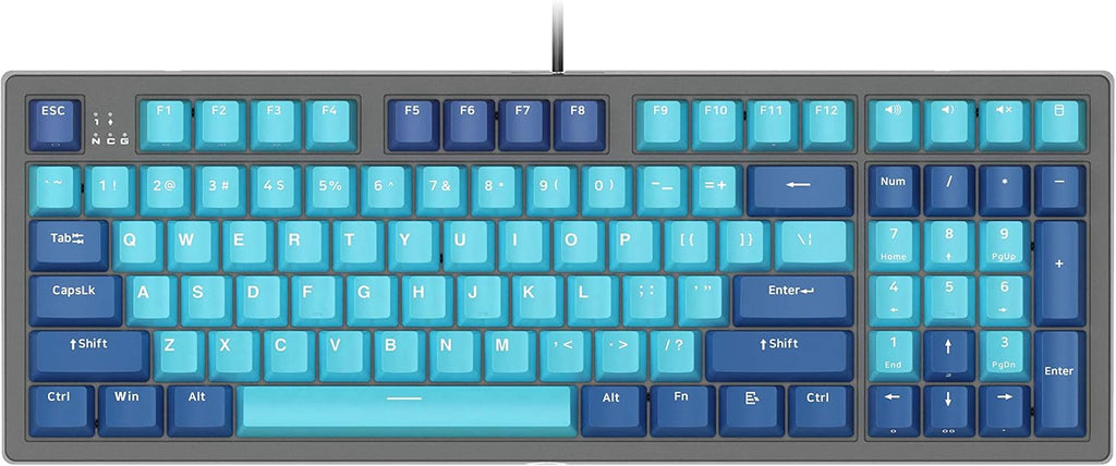 Lilac Mechanical Gaming Keyboard, Cherry Brown Switch, 96 Keys, PBT Keycaps, White Backlit B579197
