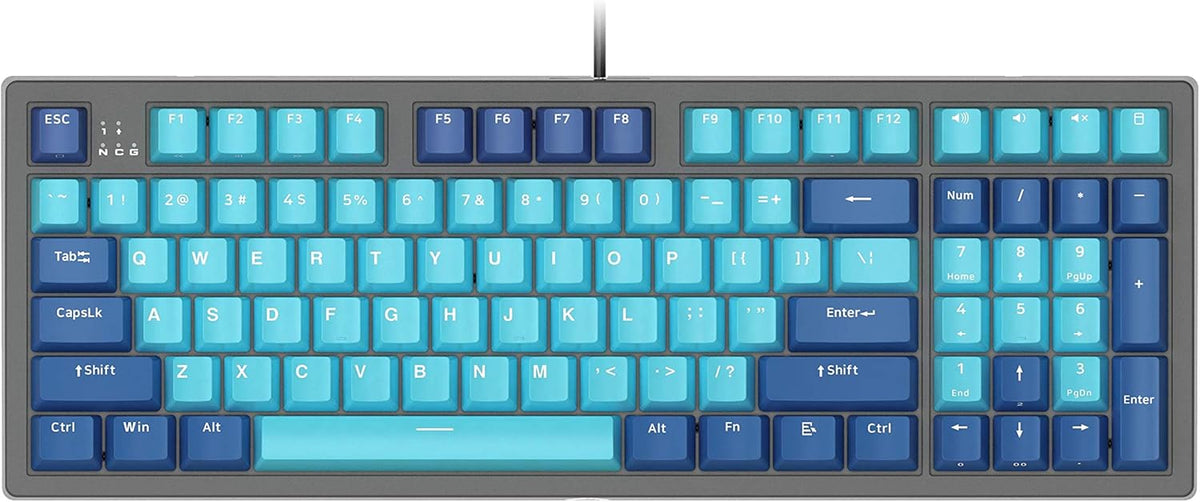 Lilac Mechanical Gaming Keyboard, Cherry Brown Switch, 96 Keys, PBT Keycaps, White Backlit B579197