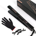 Black 1" Tourmaline Ceramic 2 In 1 Flat Iron Hair Straightener F212