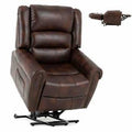 Beige Power Lift Recliner Chair with Adjustable Headrest L1243