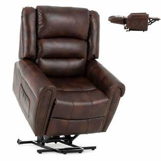 Beige Power Lift Recliner Chair with Adjustable Headrest L1243