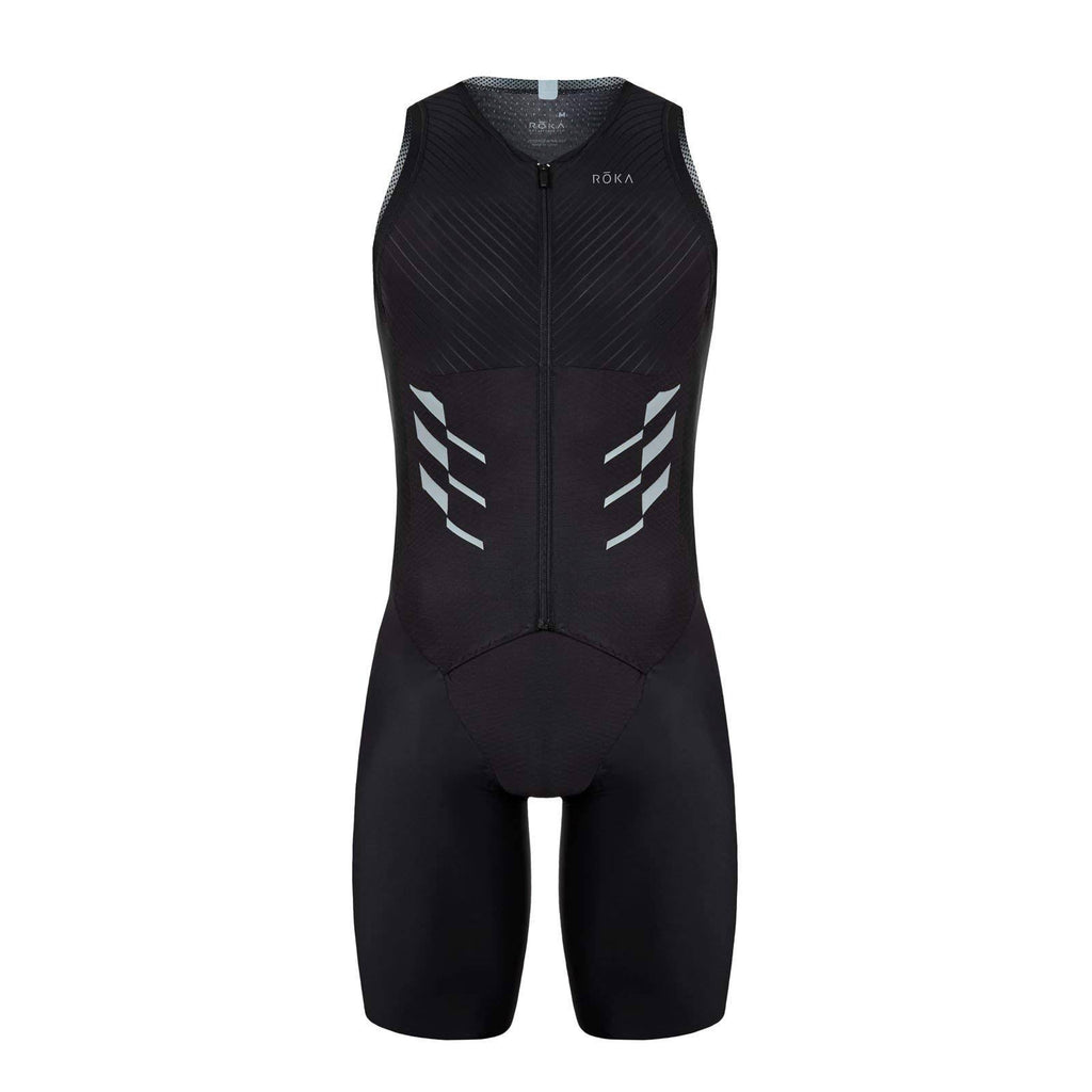 Black Sleeveless Tri Suit T446