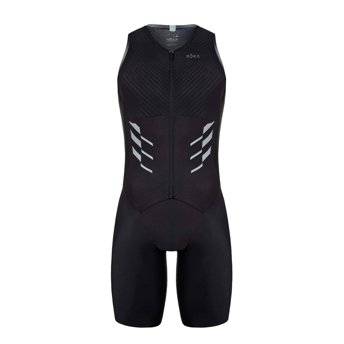 Black Sleeveless Tri Suit T446