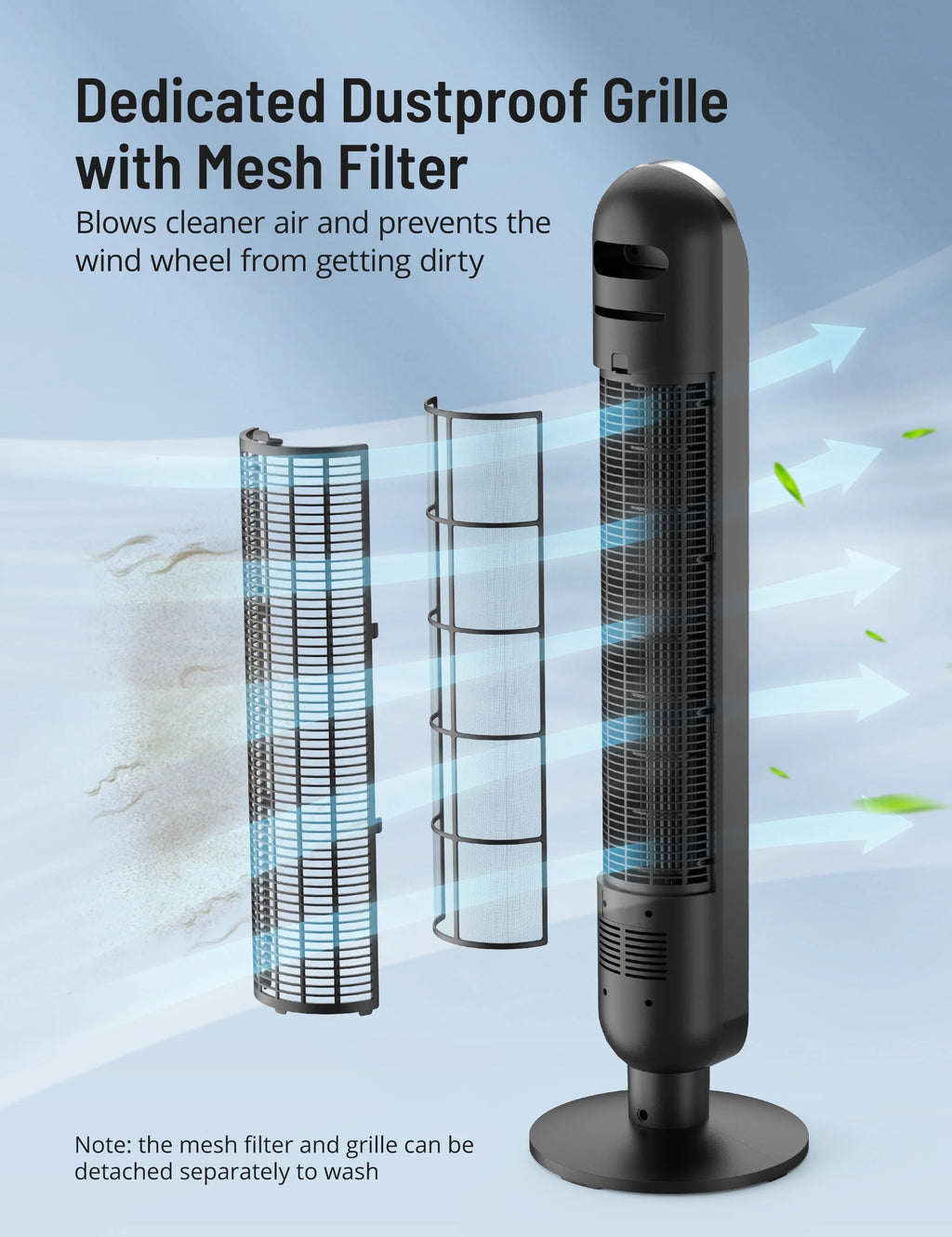 Bladeless Tower Fan with Remote X90629