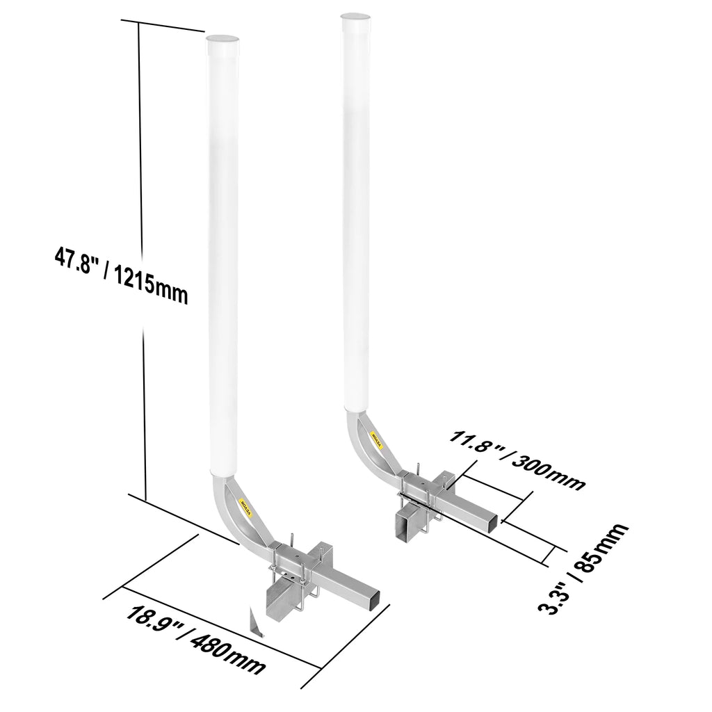 48” Galvanized Boat Trailer Guide on PVC Poles B72634