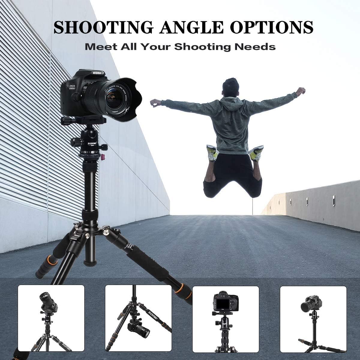Camera Tripod with Ball Head Quick Release Plate and Carrying Case Y706011