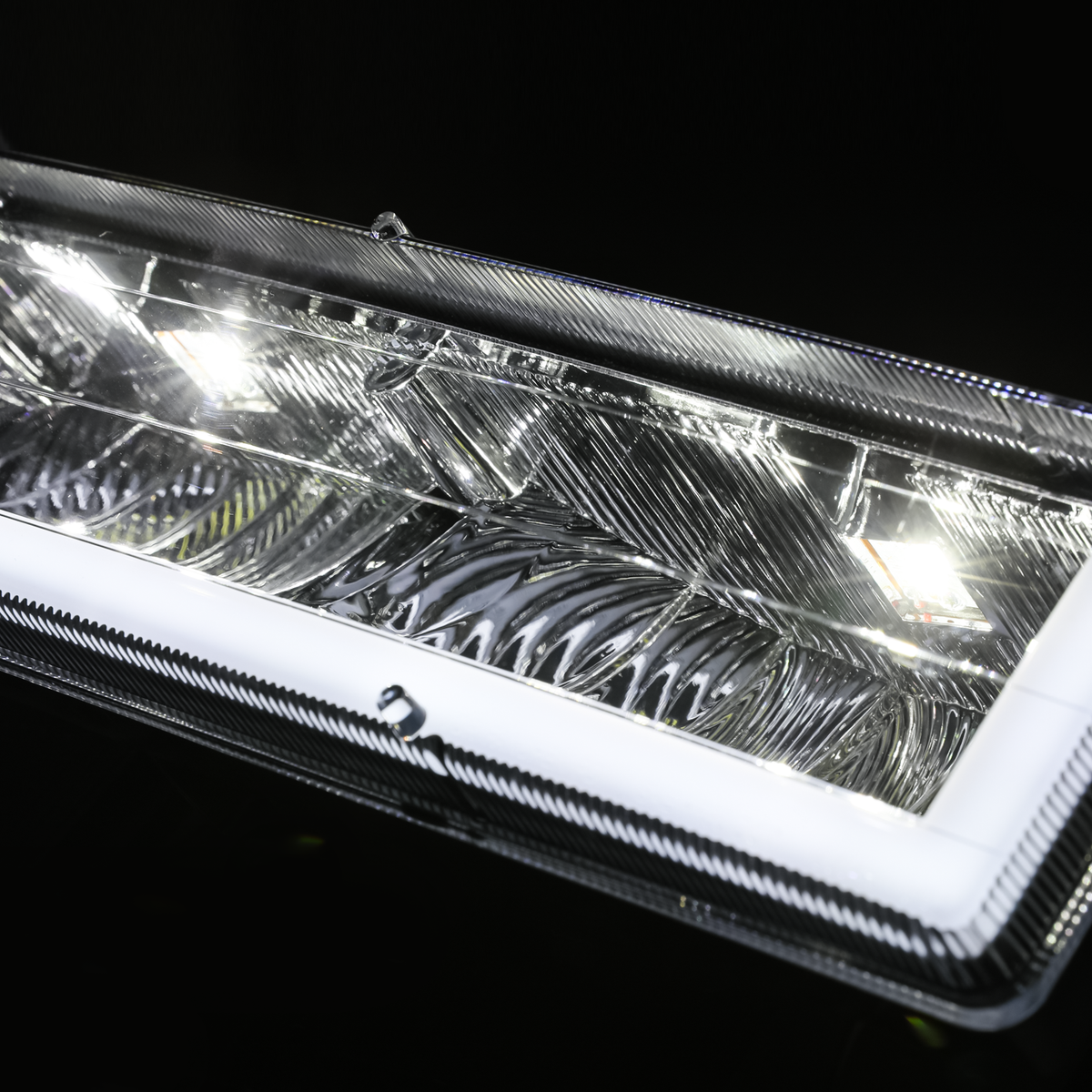 LED Tube Headlight Assembly with 6000K LED Bulbs C7447