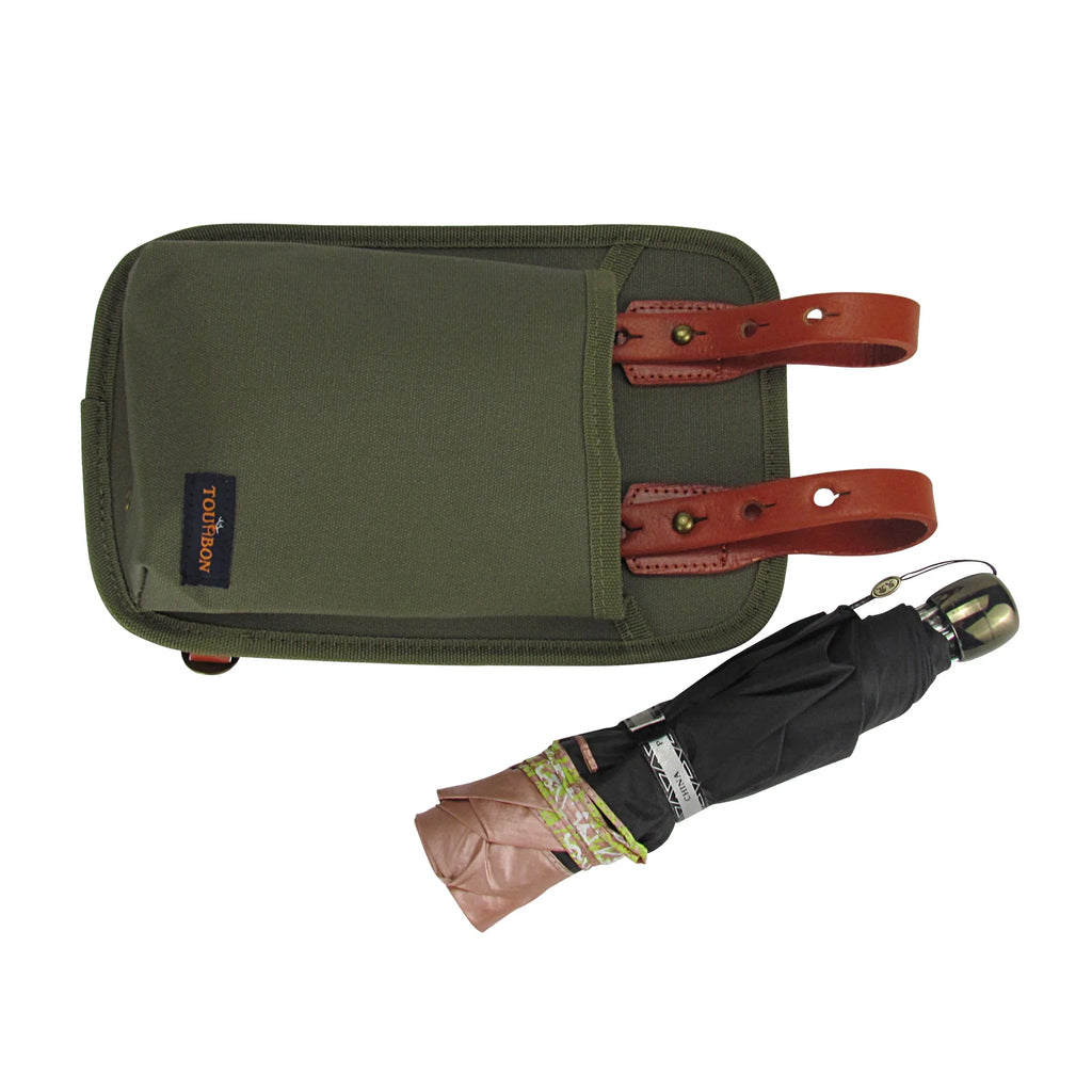 Green Canvas Bike Tool Storage Pannier with U Lock Holder Bag B765