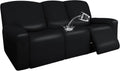 PU Leather Waterproof Stretch Sofa Covers 6 Pieces Navy O9475