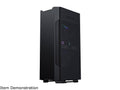 Black Mini-ITX Case with Fabric and Aluminum Panels D804