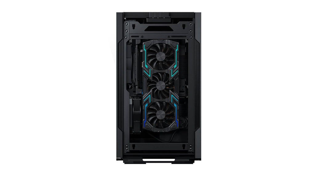 Black Mini-ITX Case with Fabric and Aluminum Panels D804