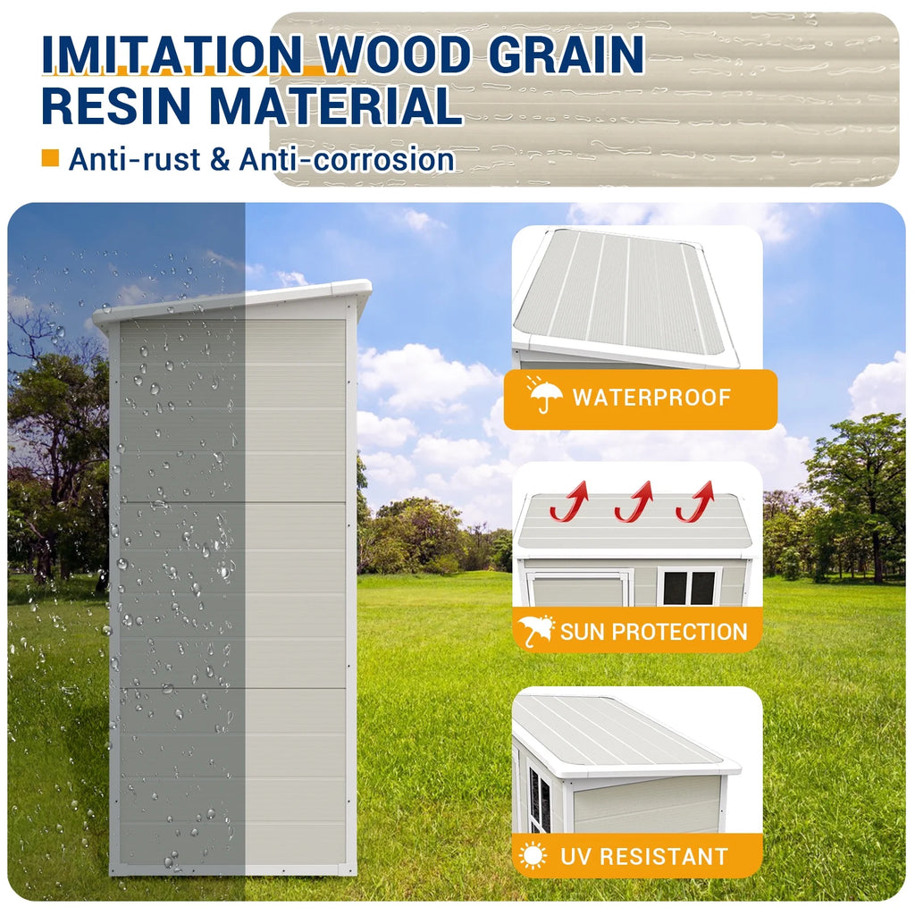 5x3 FT Resin Outdoor Storage Shed M2103