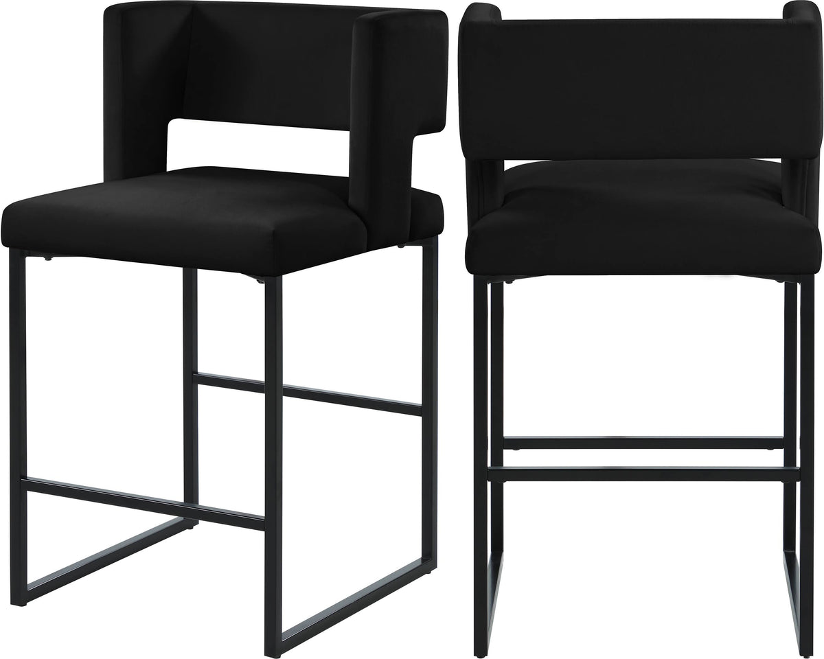 Black Velvet Counter Stool (Set of 2) R752381