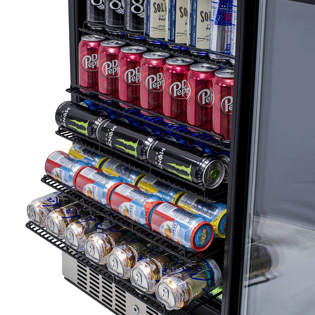 177 Can Stainless Steel Beverage Refrigerator L3545