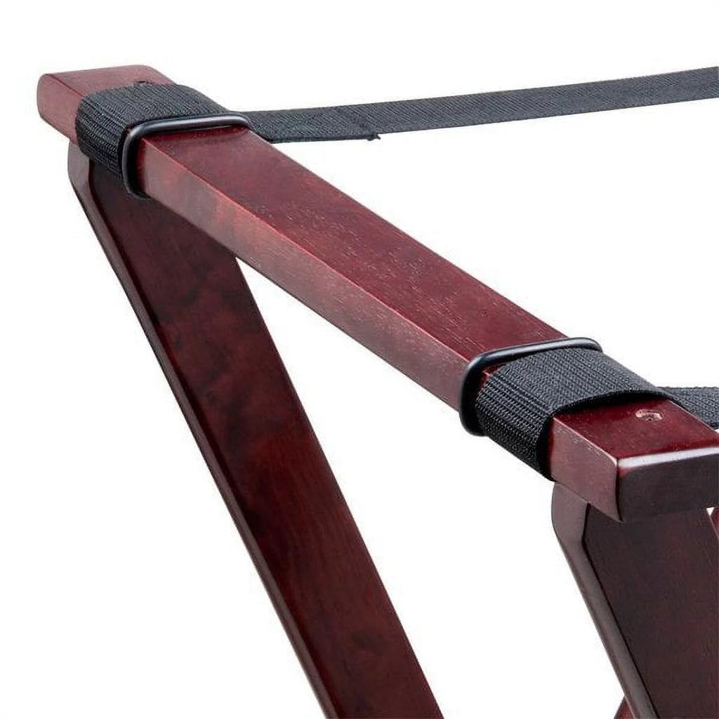 Mahogany Finish Teak Wood Tray Stand A15043
