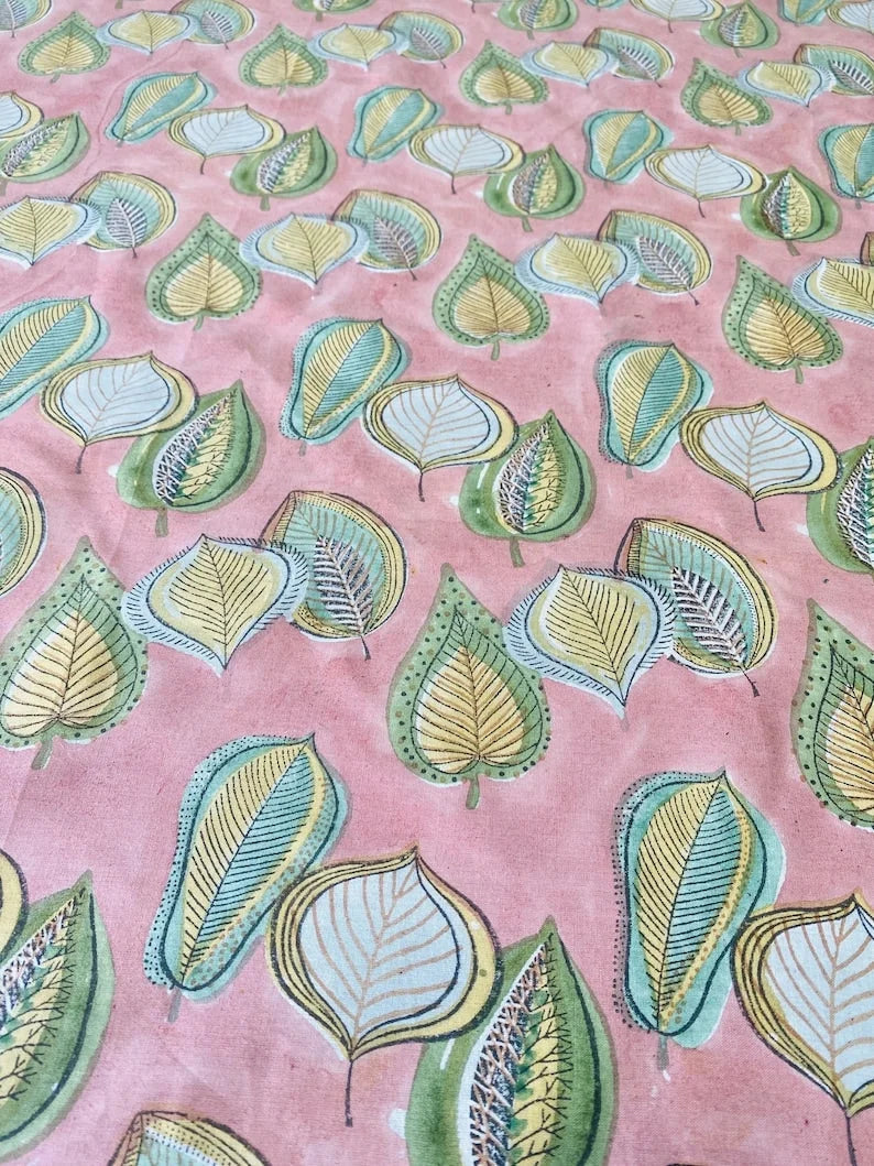 Salmon Pink Cotton Tablecloth K69614