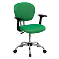 Bright Green Height-Adjustable Mesh Task Chair E511