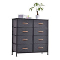 Gray 8 Drawer Dresser and Chest Storage Tower W321