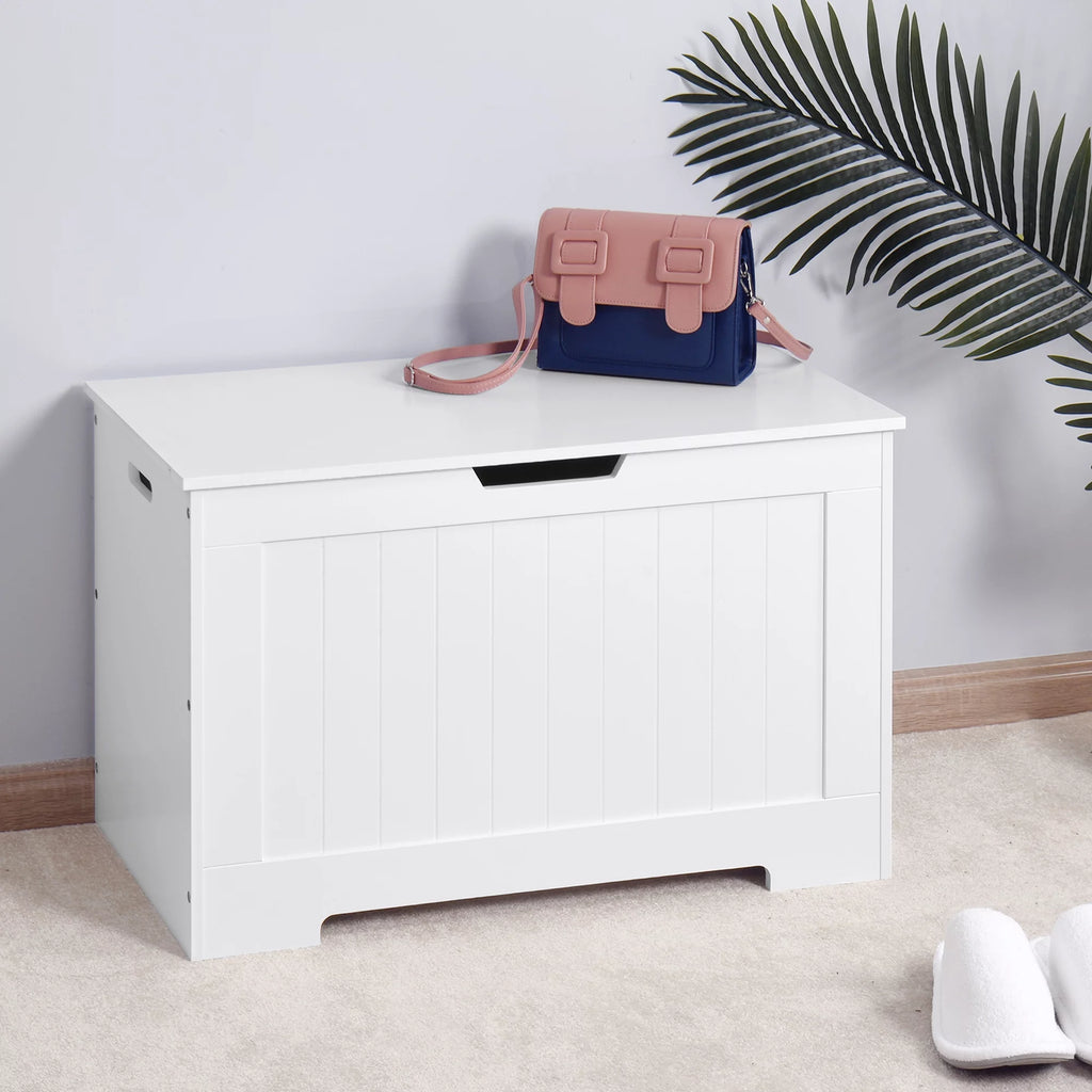 White Lift Top Wooden Storage Cabinet N352974