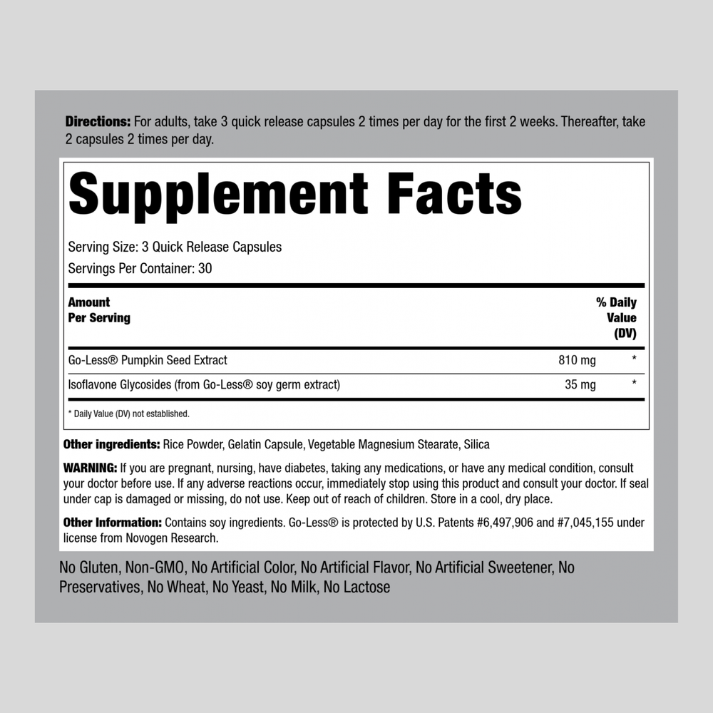 90 Capsules Bladder Control Pills G1652