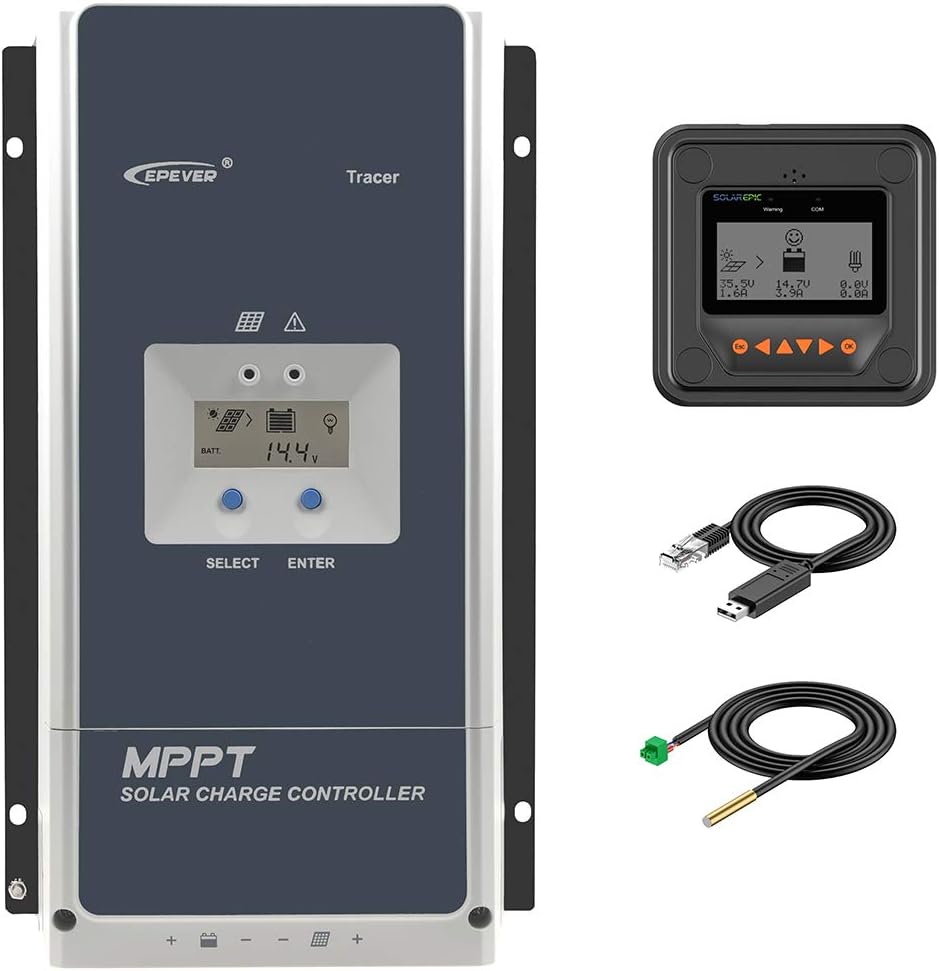 MPPT Solar Charge Controller 80A Negative Ground 200V with Remote Meter O252