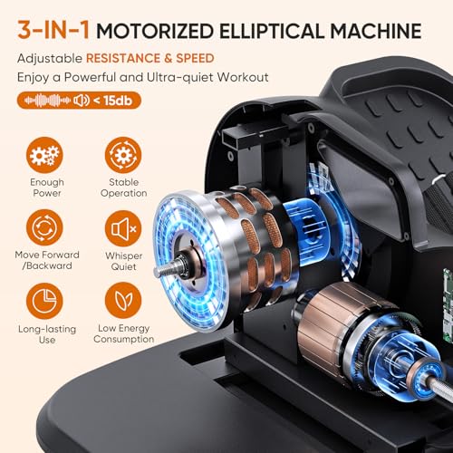 Under Desk Elliptical Machine, Electric Ellipse Leg Exerciser, Seated Pedal Exerciser T96454
