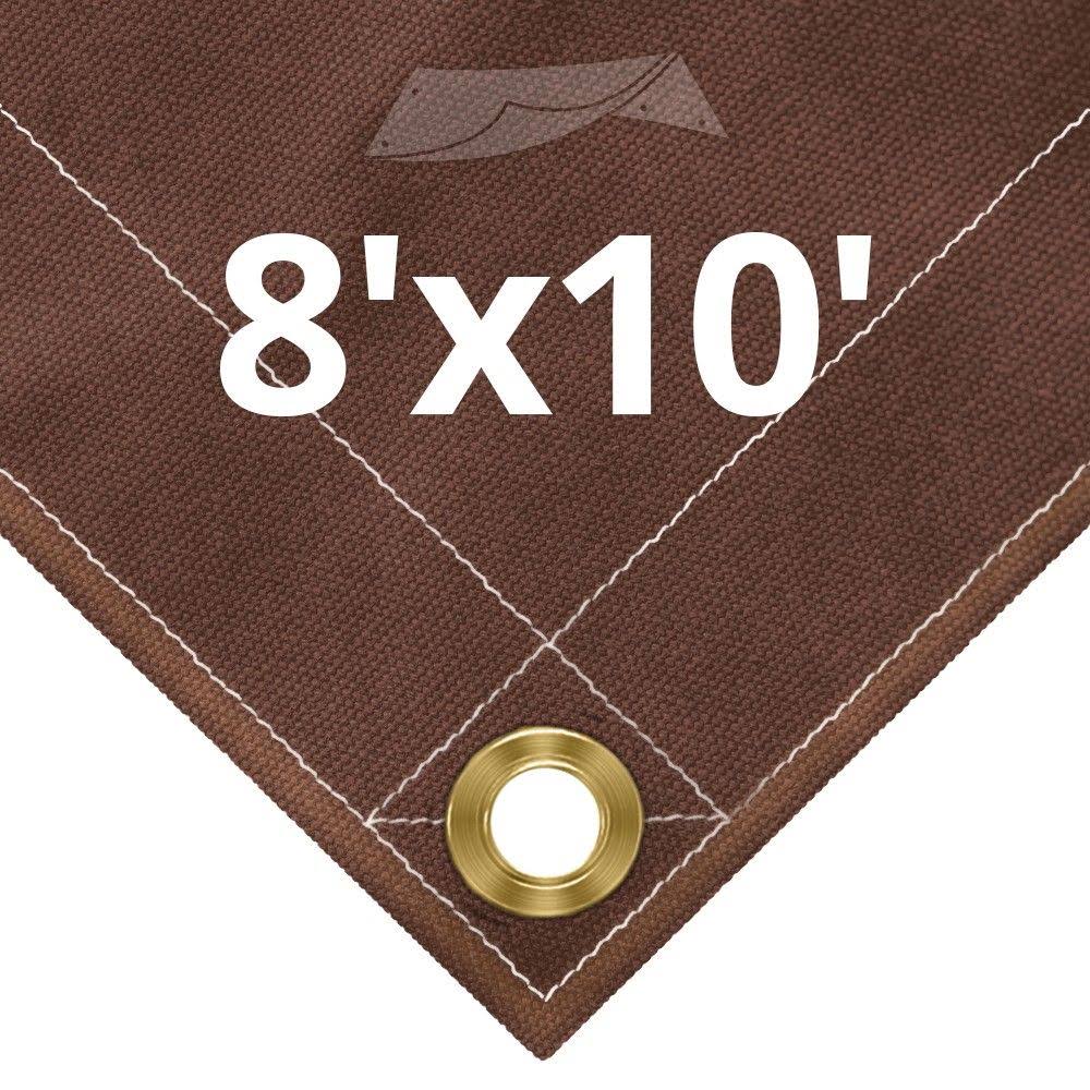 12 oz Brown Canvas Tarps 8' x 10' M542085
