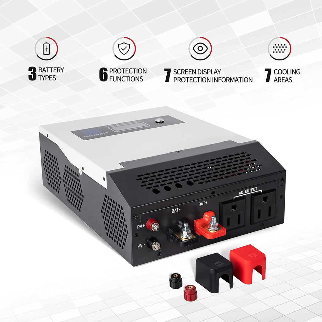 400W 24V Solar Panel Kit with 100W Panel, 50AH Lithium Battery and 1500W Inverter B504357