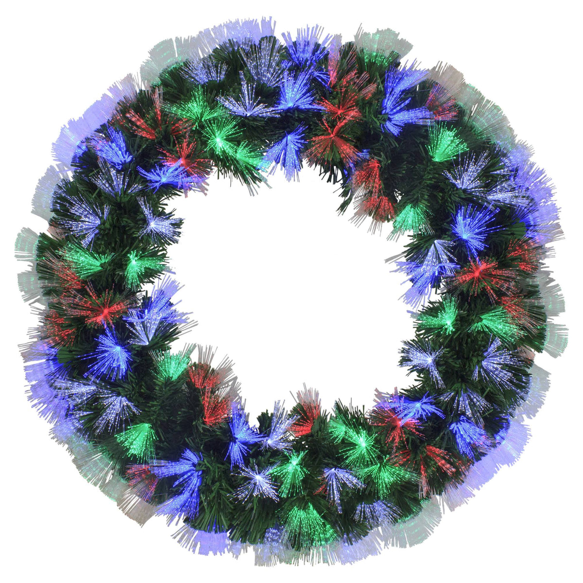 Fiber Optic Artificial Pine Christmas Wreath Z523924
