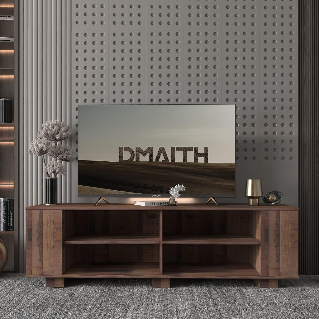 White and Black TV Stand with LED Lights G208