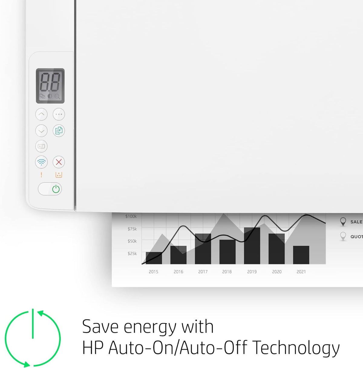 Black & White Wireless All-in-One Printer Q1889