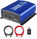 1500W Pure Sine Wave Power Inverter 12V DC to 110V AC Car Inverter with Bluetooth and 2AC Outlets & USB Port G48816