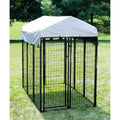 Black Vinyl Coated Welded Wire Dog Kennel, 6-ft x 4-ft x 6-ft O600