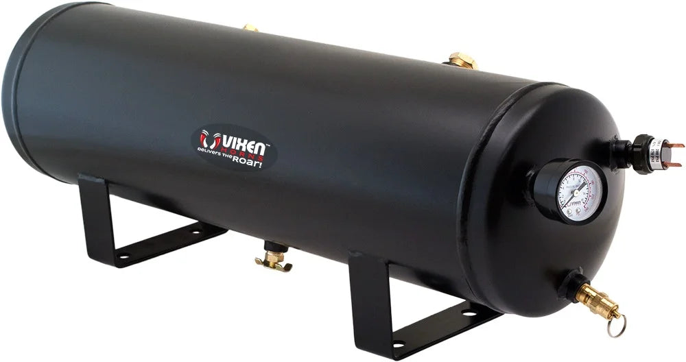 Train Horn Kit with 200psi Air Compressor, 3 Gallon Tank, 3 Trumpets O329336