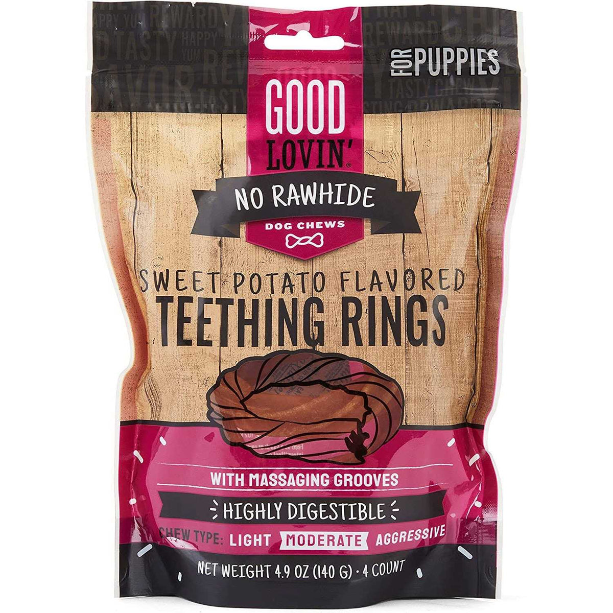 Sweet Potato Flavor Pup Ring Dog Chew B33856
