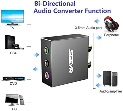 5.1 Audio Console Adapter Stereo RCA to 3 x 3.5mm Jack Bidirectional Conversion C949478