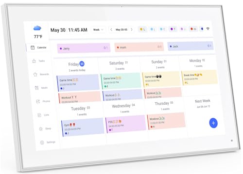 10.1 Inch Smart Digital Calendar Planner & Chore Chart, IPS HD Touchscreen Interactive Display C533205