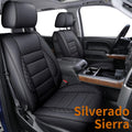 Black 2 pcs Water Proof Faux Leather Seat Covers L9007