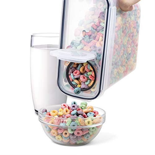 6 Piece Airtight Plastic Cereal Storage Containers with 16 Labels & Pen Z927100