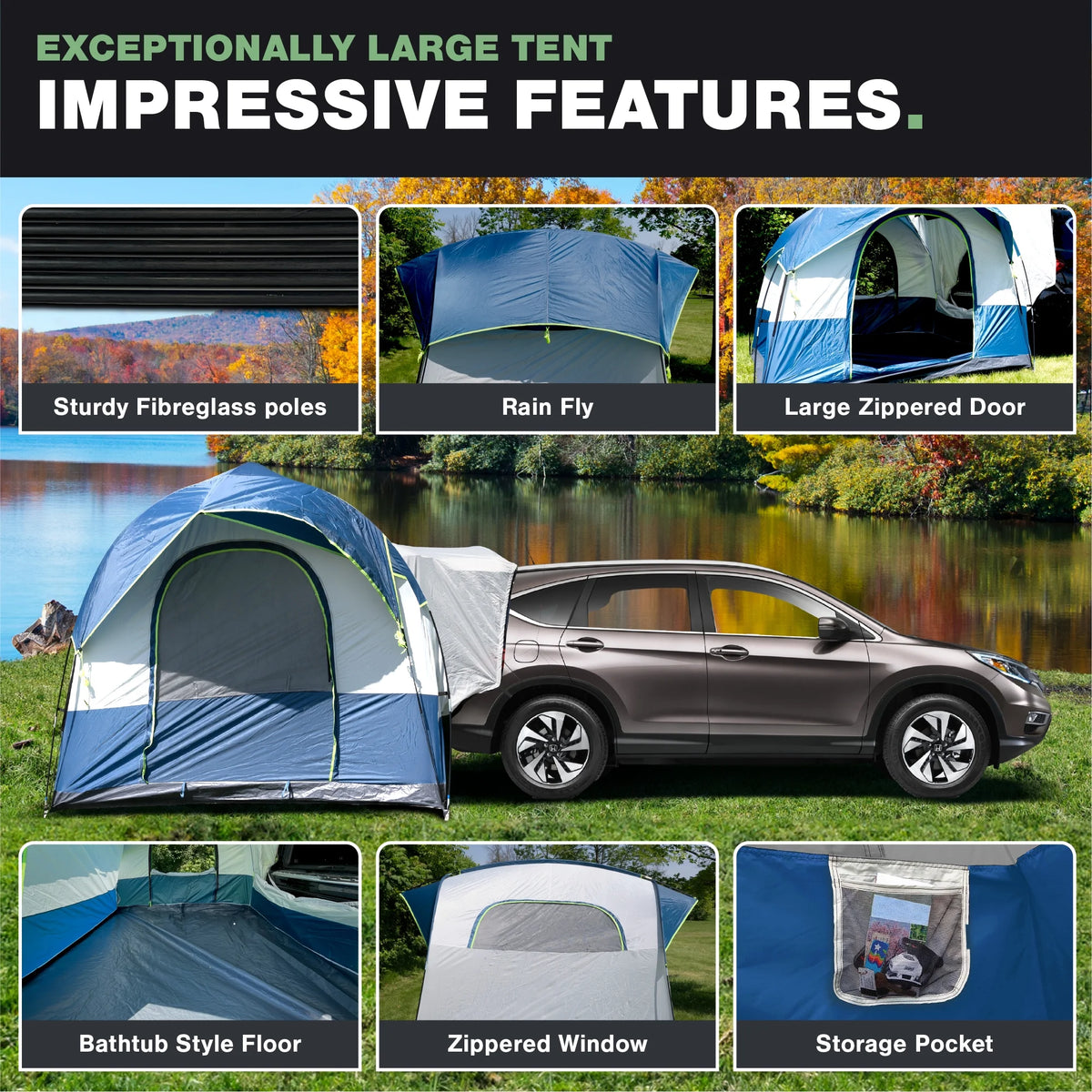 8-Person Camping Tent with Rainfly and Storage Bag N376