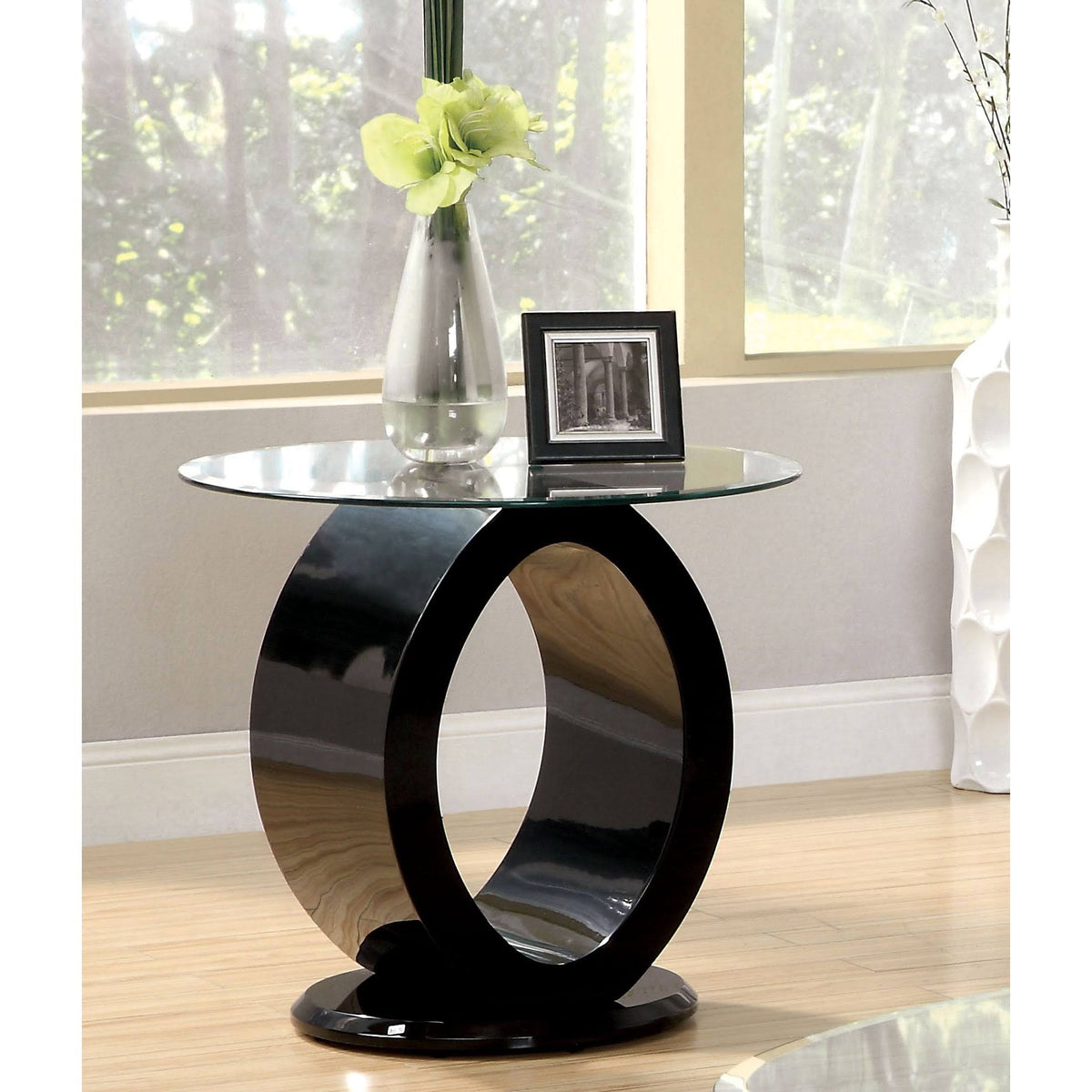 Modern O-shaped End Table White A518