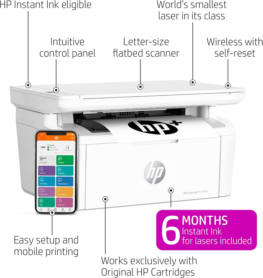Black & White Wireless All-in-One Printer Q1889