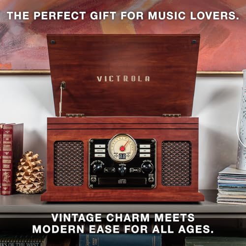 Natural 3-Speed Turntable with CD & Cassette Player, AM/FM Radio O3483