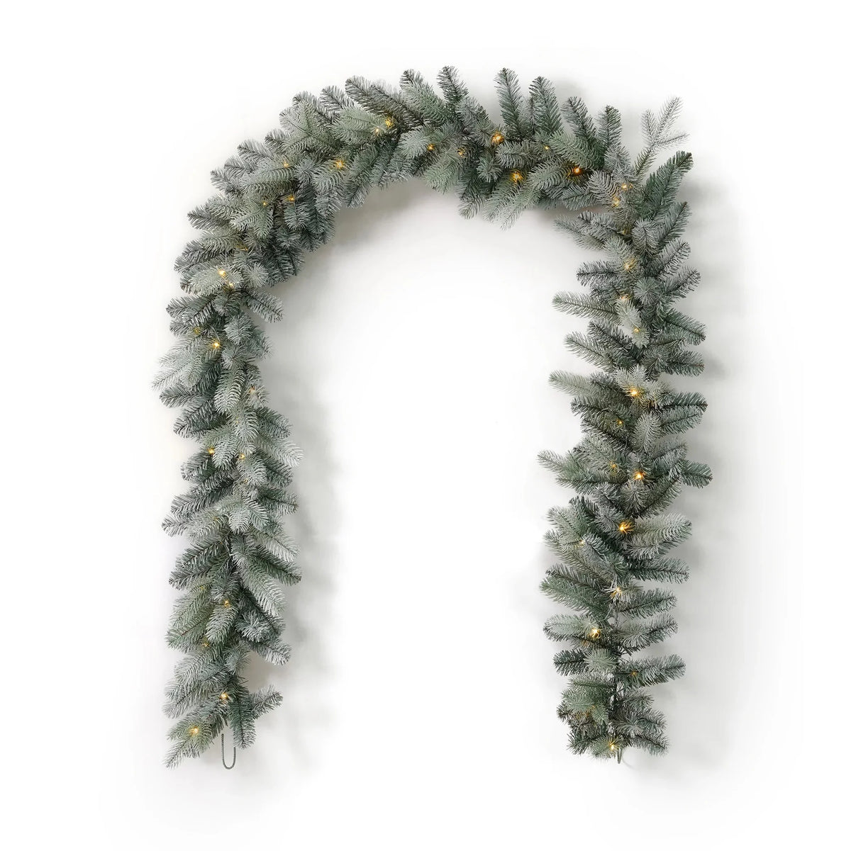 Blue Spruce 9ft Garland Pre-Lit with 50 Warm White LED Lights M186156